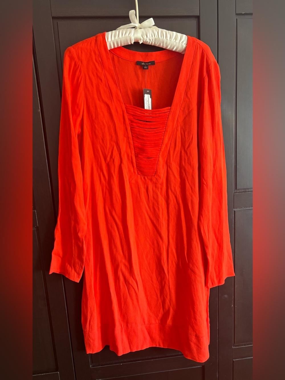 Ella Moss Dress Lagenlook Square Neck Tiger Lily